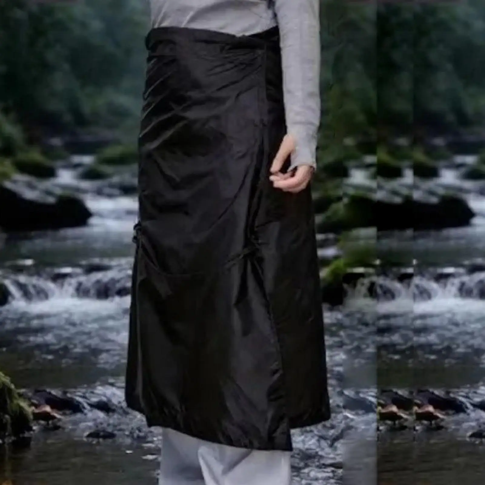 Rain Poncho Waterproof Lightweight Packable Half Body Wrap Travel Rain Poncho For Camping Hiking Travel Backpacking Fishing