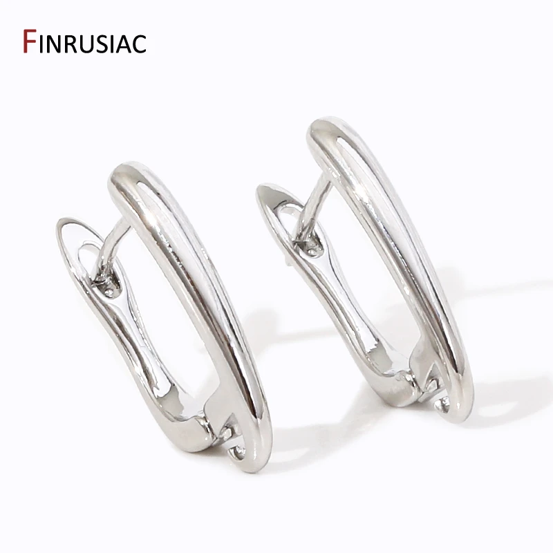 18K Gold Plated Brass Smooth Earwire Fasteners Earring Hooks Clasps,Earring Fixtures,DIY Women Shvenzy Earrings Making Supplies
