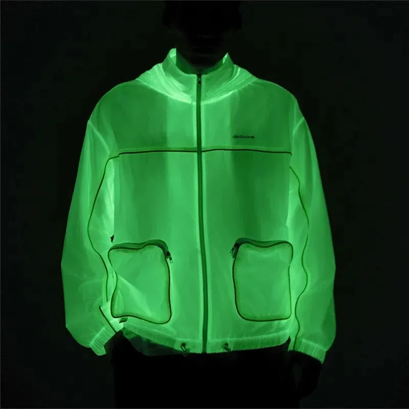 50cm/100cm*145cm White Color Glow in The Dark Fabric Luminous Satin Fabrics Illuminant Designer Cloth for DIY Sewing Clothing