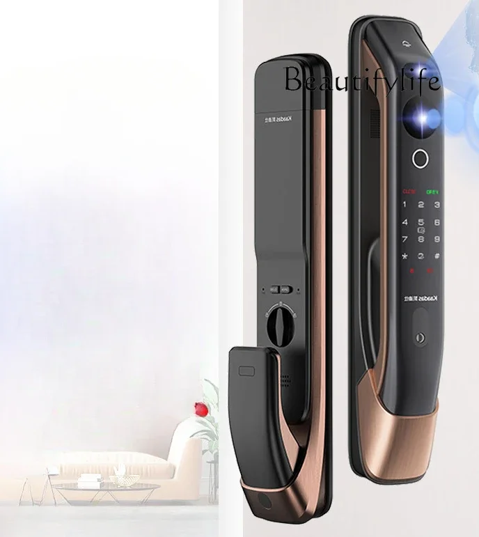 Fingerprint sensor lock facial recognition intelligent visual cat eye monitoring password lock