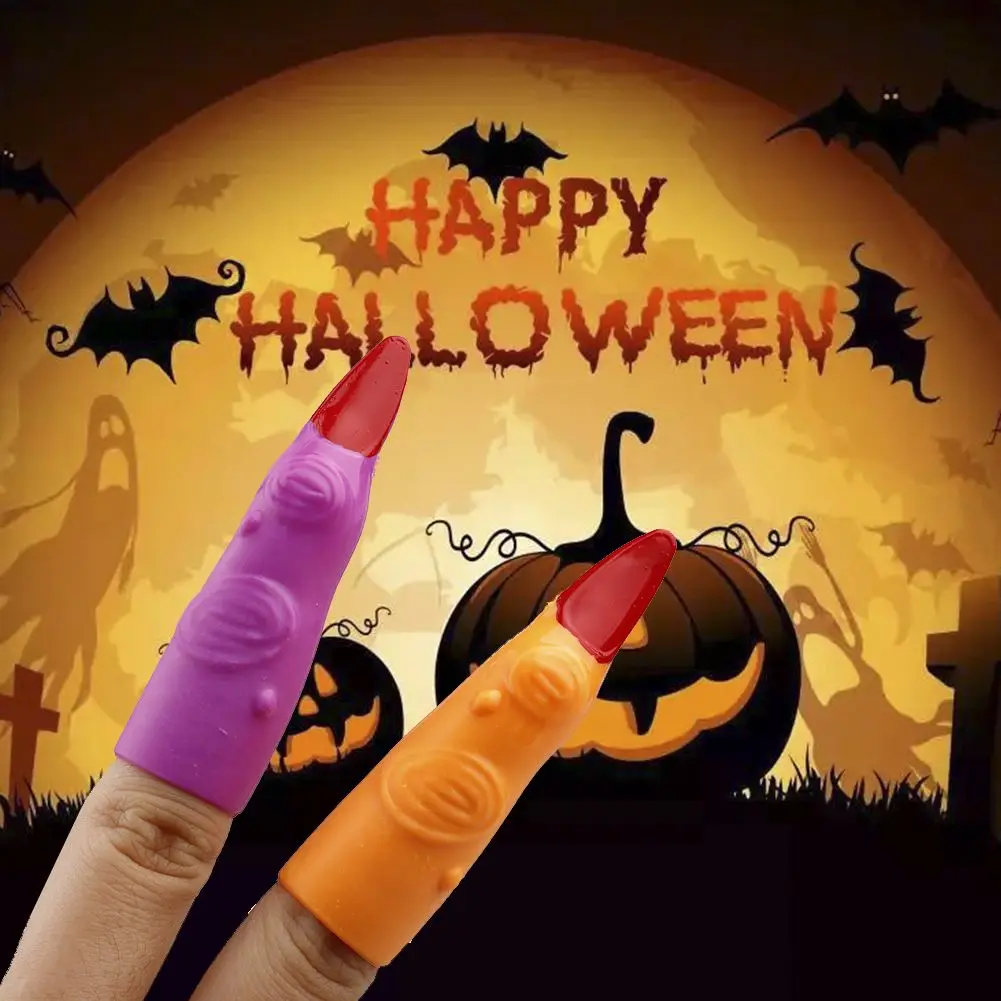Halloween Party Deocration Cosplay Supplies Halloween Finger Covers Ghost Fake Finger Zombie False Fingers Witch Fake Nail