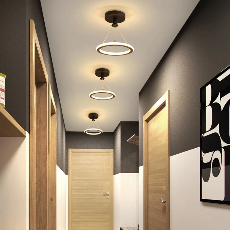 Modern And Minimalist Hallway Nordic Fish Line Hanging Entrance LED Creative Staircase Cloakroom And Balcony Lamp