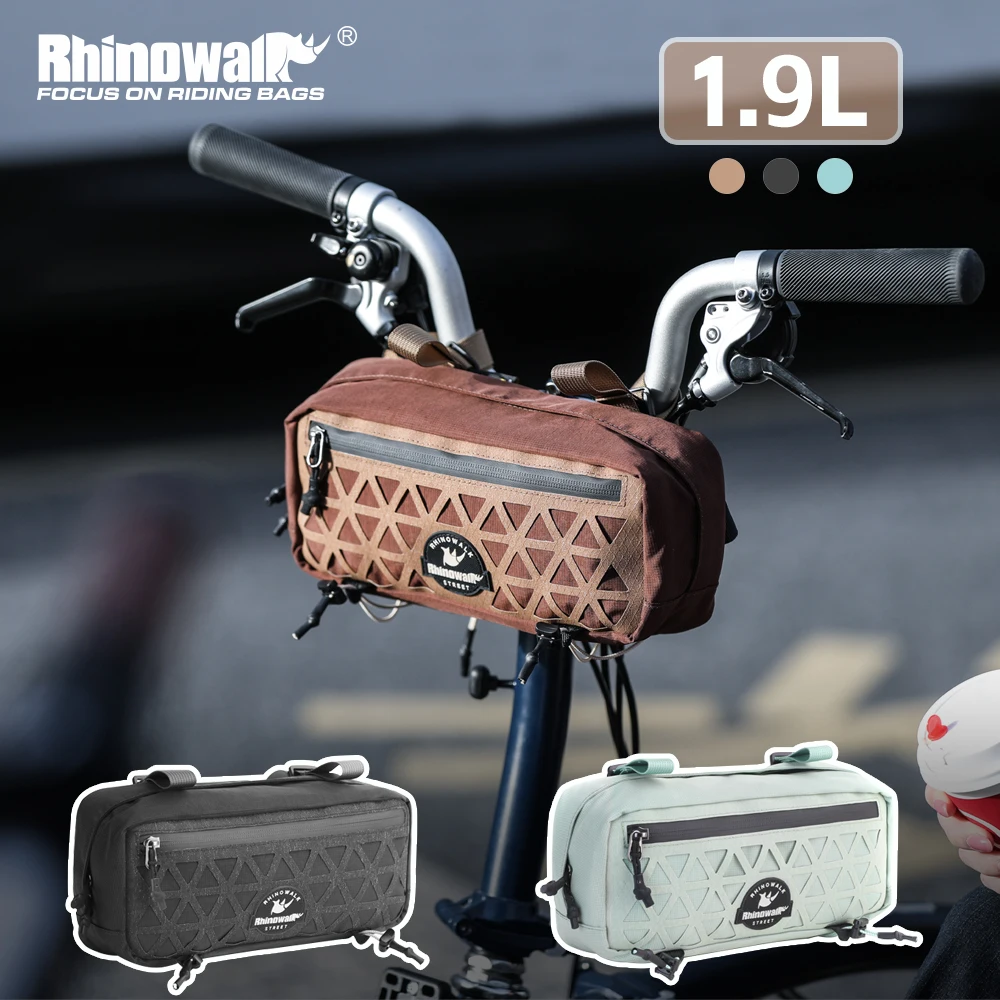 Rhinowalk Bike Handlebar Bag 1.9L Bicycle Front Basket Bag Crossbody Bag Chest Bag Bicycle Accessories Urban Cycling