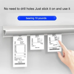 30-50cm Alloy Bill Ticket Holder Kitchen Takeaway Order Clip Organizer Ticket Hanging Rack Invoice Document Holder Tools Storage