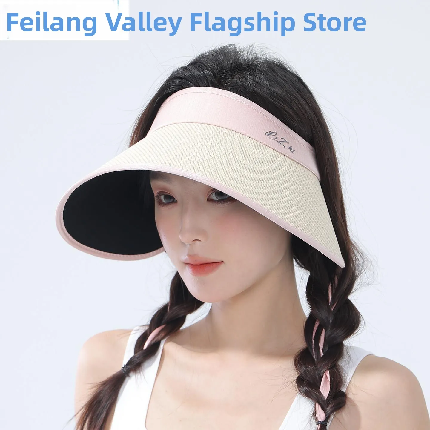 

Summer Straw Woven Sun Protection Hat Women's Large Brim Bike Riding Windproof Sunshade Cap Foldable Face Sunshade Versatile ...