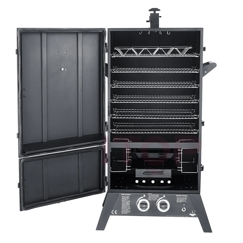 Custom Made Vertical Outdoor Bbq Grill Gas Commercial Roaster And Smoker Oven