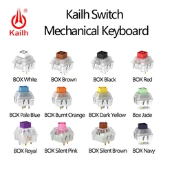 Kailh-caja de interruptores de Jade azul marino, Interruptor blanco real, bricolaje, Teclado mecánico, rojo, marrón, Compatible con interruptores Cherry MX RGB, venta al por mayor