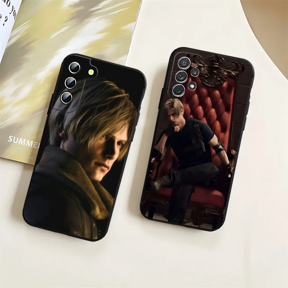 Leon R-Resident Kennedy Evil Phone Case for Samsung Galaxy S23 S24 S20 S21 S22 Ultra Fe Plus M54 A34 A54 A24 A52 A53 Coque