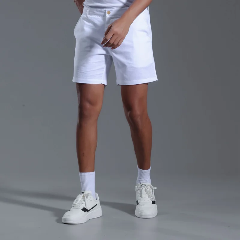 

Office Casual Spring/Summer Men'S Shorts Solid Color Linen Shorts Pocket Button Design Pants Versatile Trendy Pants