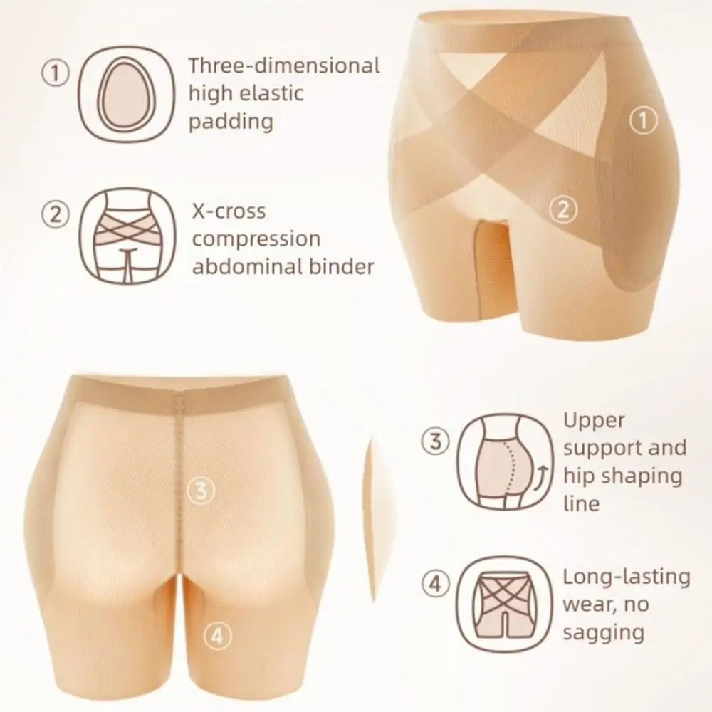 Breathable Shaping Seamless Buttocks-lifting Pants High Waisted Hip-enhancing Shaping Underwear Black Color Seamless
