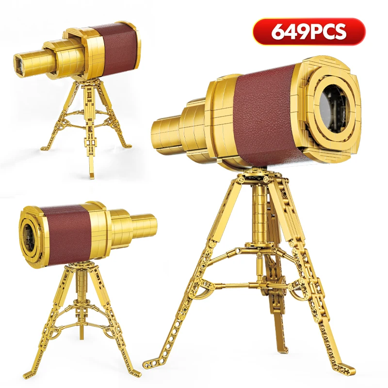 00381 Classic Creative Ideas Building Blocks Mini Bricks Marine Telescope Microscope Model Kit Toys For Adults Kids Gift