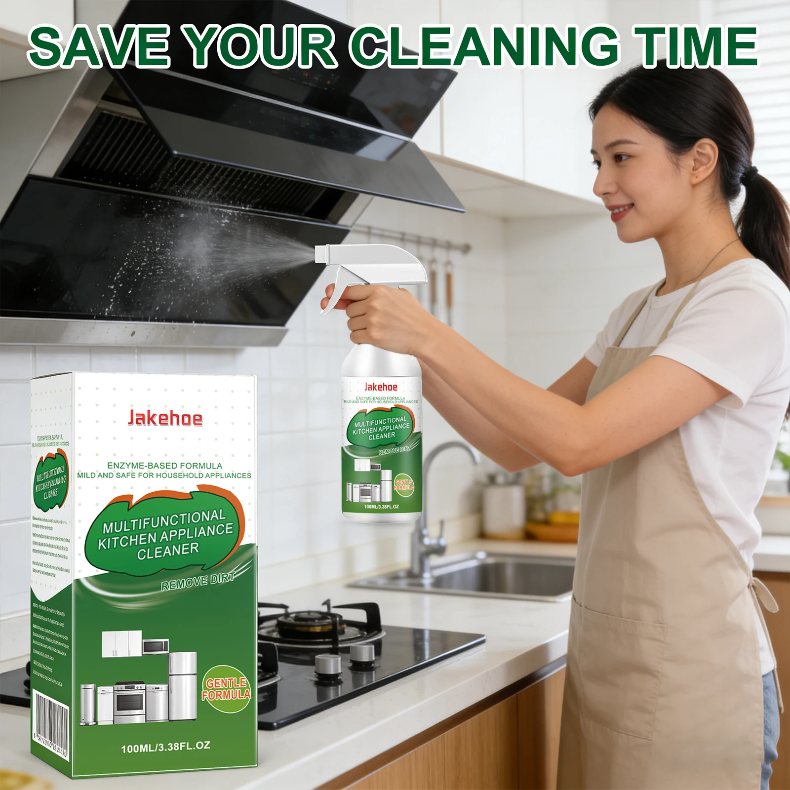 Kitchen Appliance Cleaner Dissolve Stubborn Oil Stain Reduce Odor Restore Surface Smoothness Freshing Multi Functional Degreaser