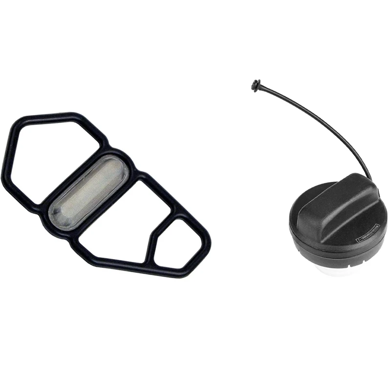 1Pcs 17670-Sja-013 Fuel Filler Tank Cap Oil Tank Cover & 1Pcs Vtec Spool Valve Solenoid Gasket For Honda Civic