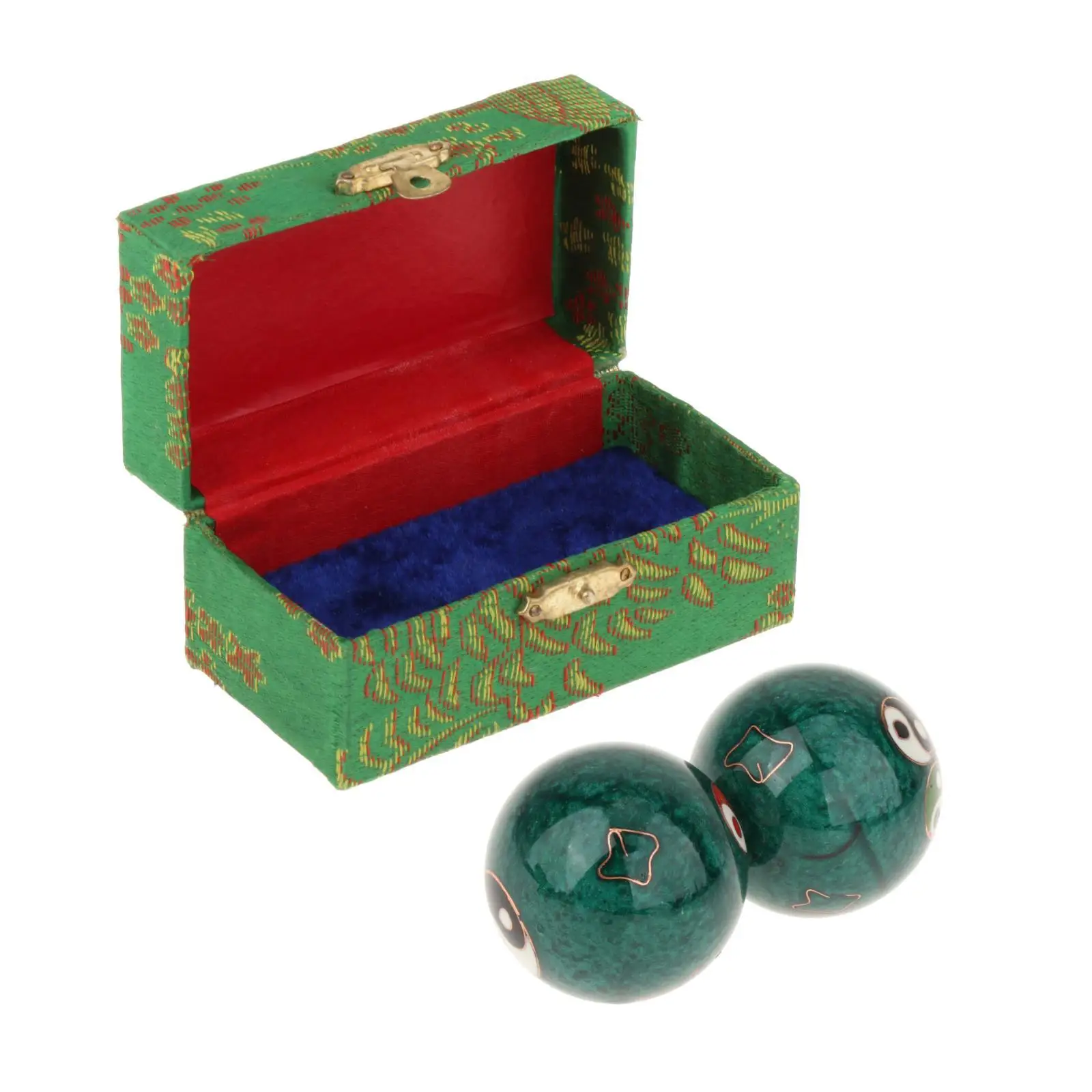 2Pcs Hand Massage Balls with Storage Box Chinese Baoding Balls for Seniors