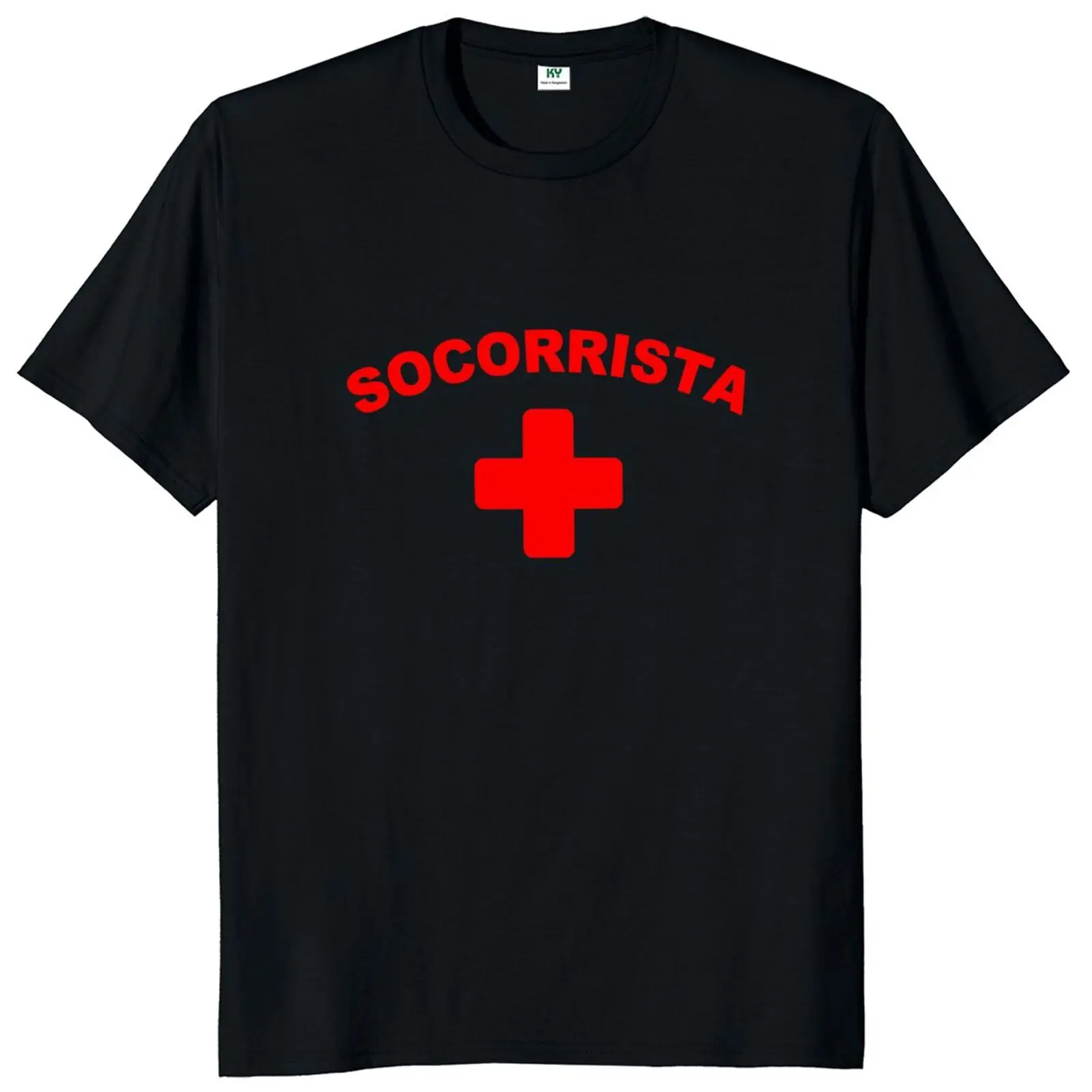 Socorrista Camiseta Funny Rescuer SOS Relief T-Shirt Short Sleeve 100% Cotton Basic Tee Tops For Men Women Classic Tshirt