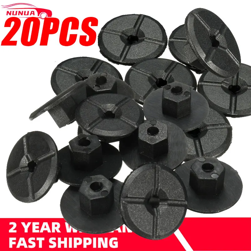 20Pcs 4mm Car Fender Flares Mud Flaps Splash Guard Wheel Arch Bumper Panel Fastener Clips Unthreaded Nuts For Mercedes Benz