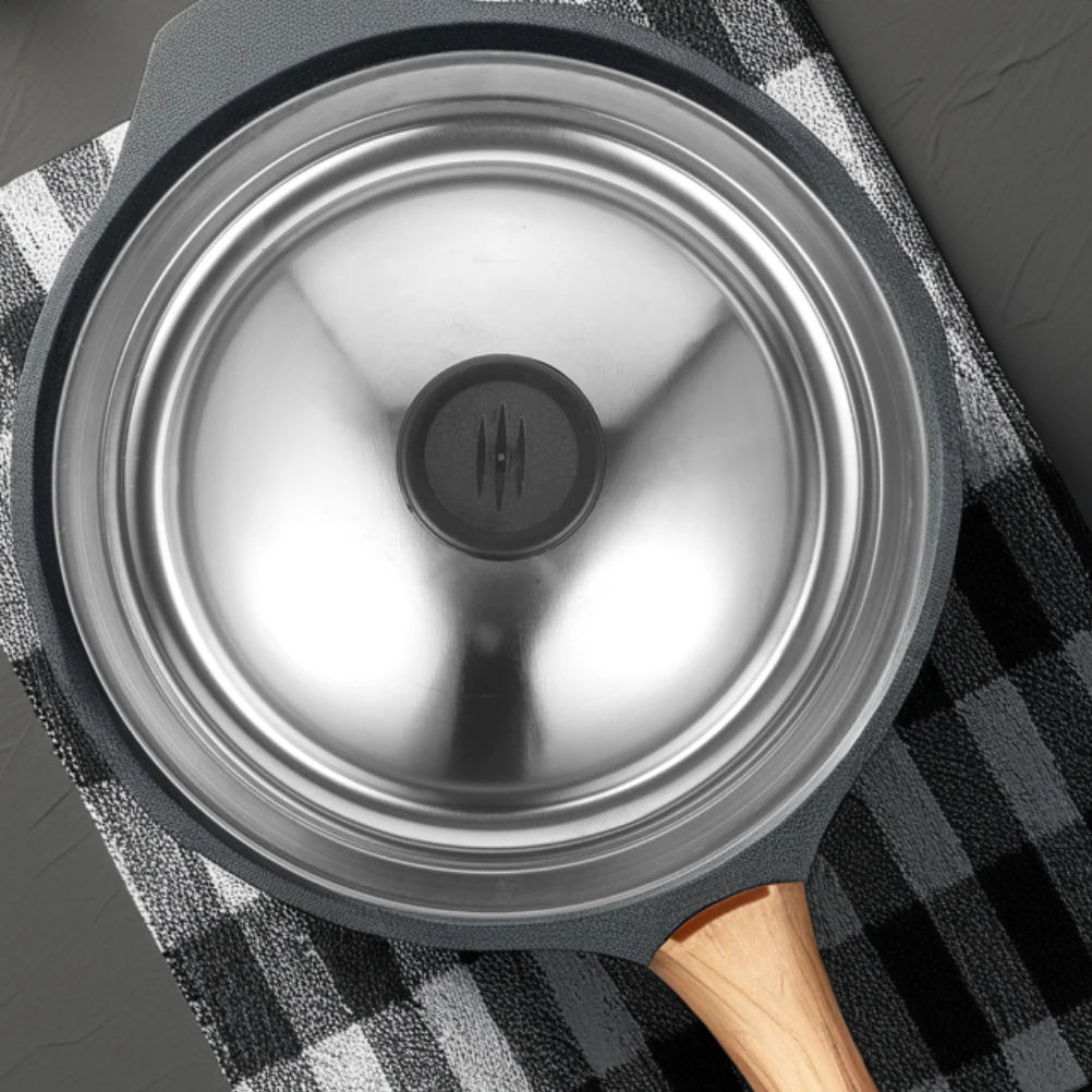 

2 pcs Stainless Steel Covers Mini Universal Lids For Pots Bowls Seasoning Cookware Kitchen 20Cm High Temp Resistant