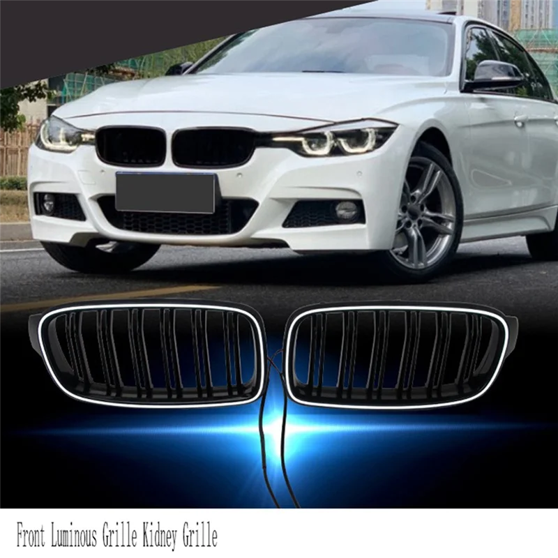 

Racing Style Led Light Front Grille For BMW 3 Series F30 F31 Kidney Grille 320Li 325I 328I 335I 2013-2019 Car Accessories