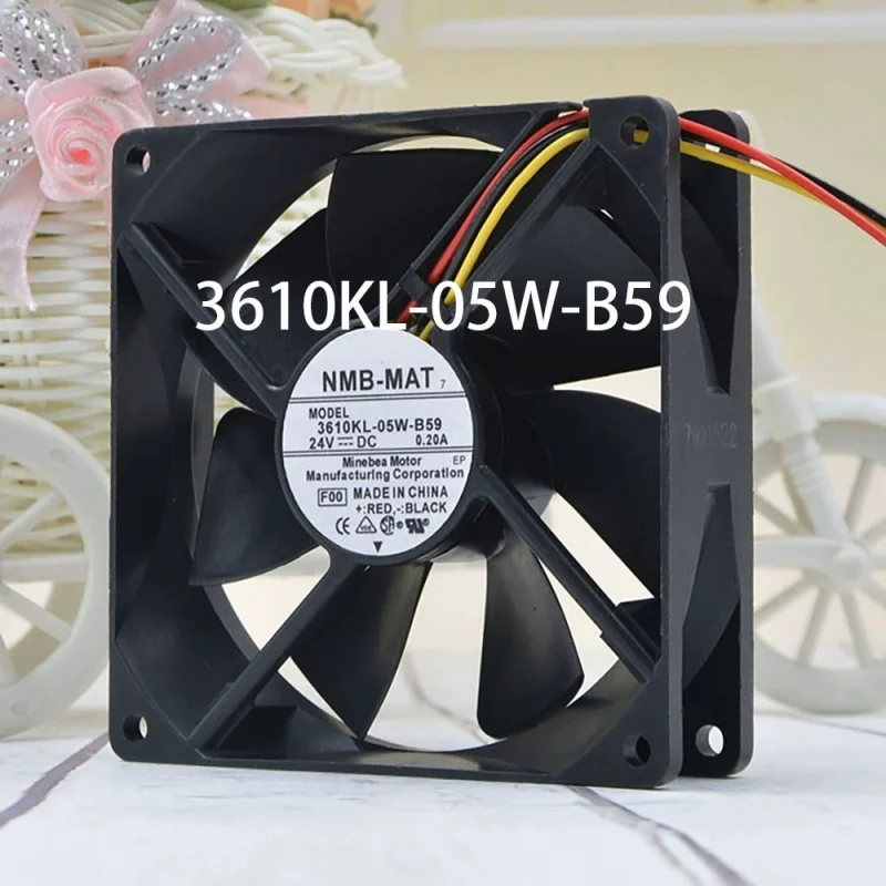 Z  New in box NMB Ball bearing fan 3610KL-05W-B59 24VDC 0.20A 92*92*25mm radiator