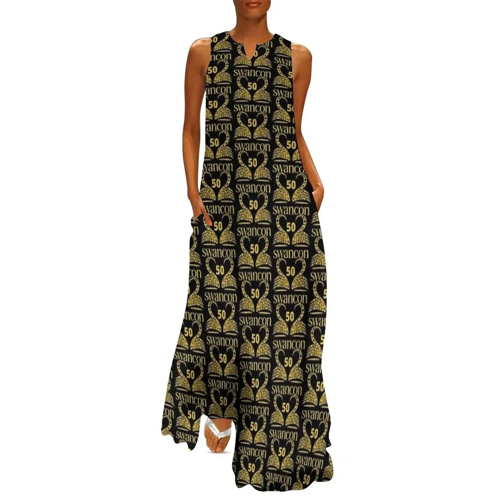 

Swancon 50 (2026) - Design - Gold Long Dress Dress vintage dresses for womens dresses summer woman 2025