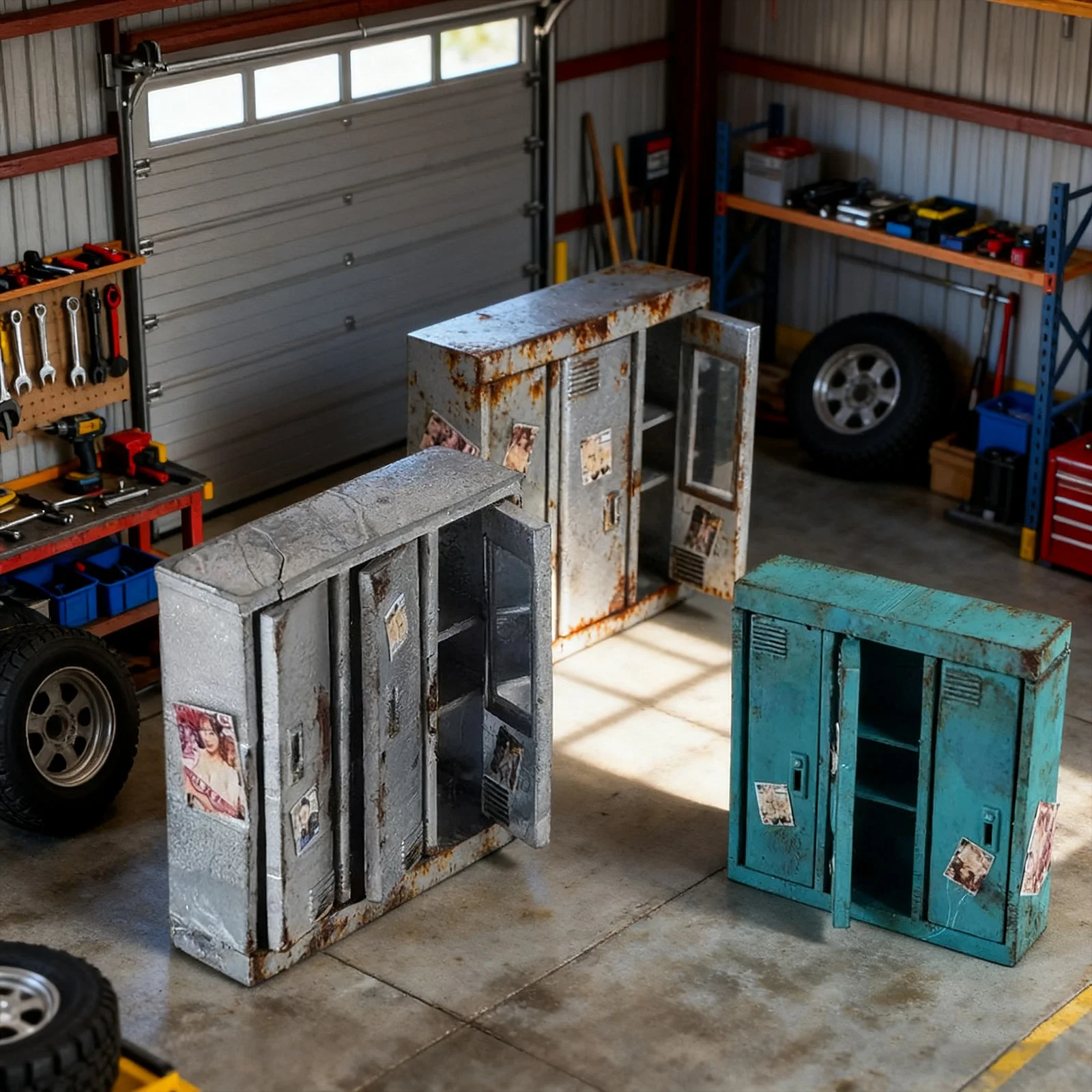 

1/64 Diorama Closet Model Garage Repair Workshop Scene Props Model Parking Lot Accessories Model