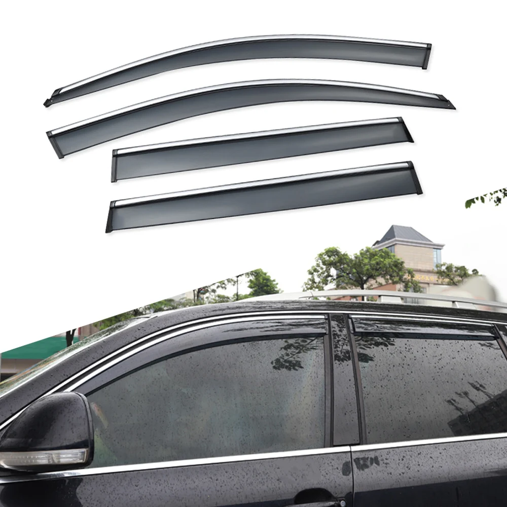 For VOLKSWAGEN VW Touareg 7L 2002-2010 Car Window Sun Rain Shade Visors Shield Shelter Protector Cover Frame Sticker Accessories