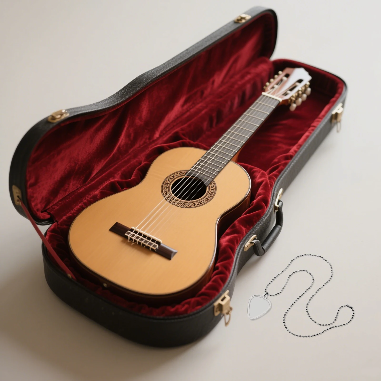 

Transparent Heart-Shaped Guitar Pick Holder Pendant Necklace Storage Box for Electric Acoustic Bass Ukulele Guitarists