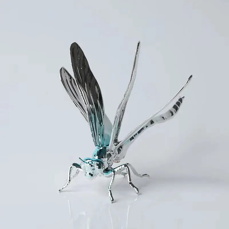 

PYJ modern light luxury creative metal insects dragonflies animal ornaments living room porch home decoration