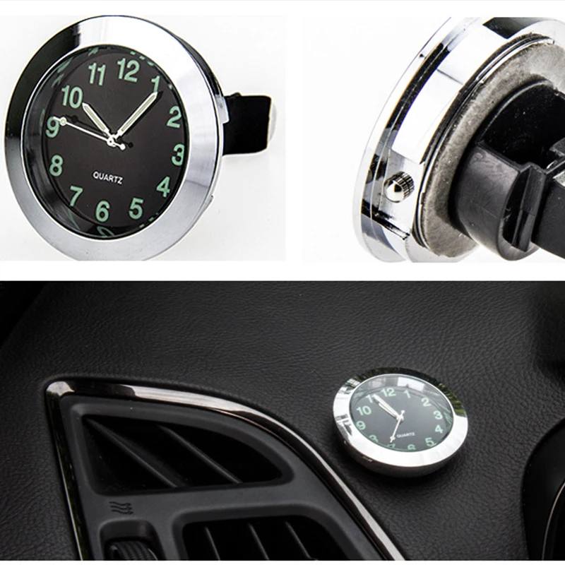 Car Quartz Clock Air Conditioning Clip Vents Decoration Watch Ornaments Vehicle Auto Interior Watch Digital Pointer Accessories