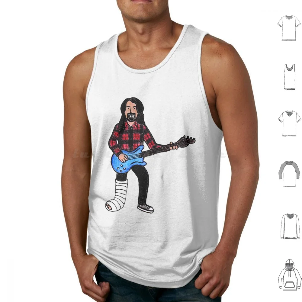 Can Get Throught Monday Tank Tops Print Cotton Dave Grohl Drummer Guitar Foo Grohl Fan