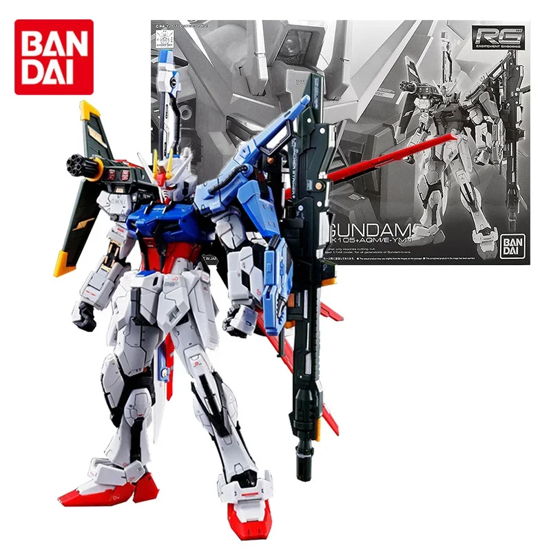 

Bandai Genuine Gundam Model Kit Anime Figure RG 1/144 Perfect Strike Full Equipment Gunpla Anime Action Figure Toys for Children