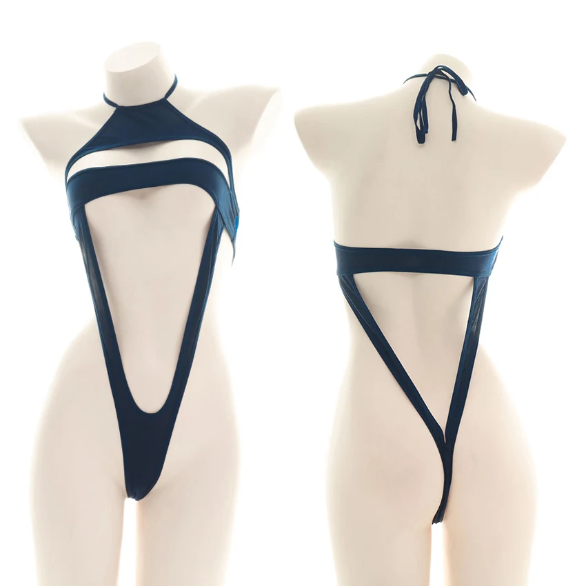 AniLV Beach Girl Three-point One-piece Bikini Series Costume Women Sexy Straps Bandage Bodysuit Pajamas Lingerie Uniform Cosplay