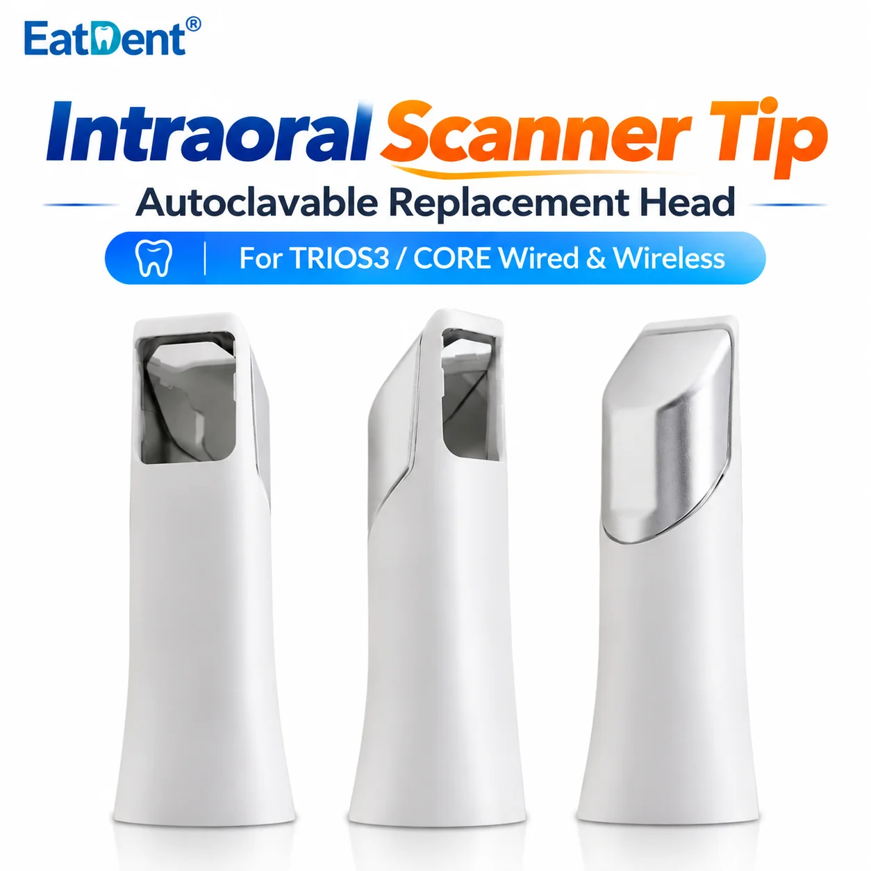 Dental Intraoral Scanner Tips with Mirror Compatible with 3Shape TRIOS 3 Wireless/Wired/Core Dental Scanner Equipment Accessorie