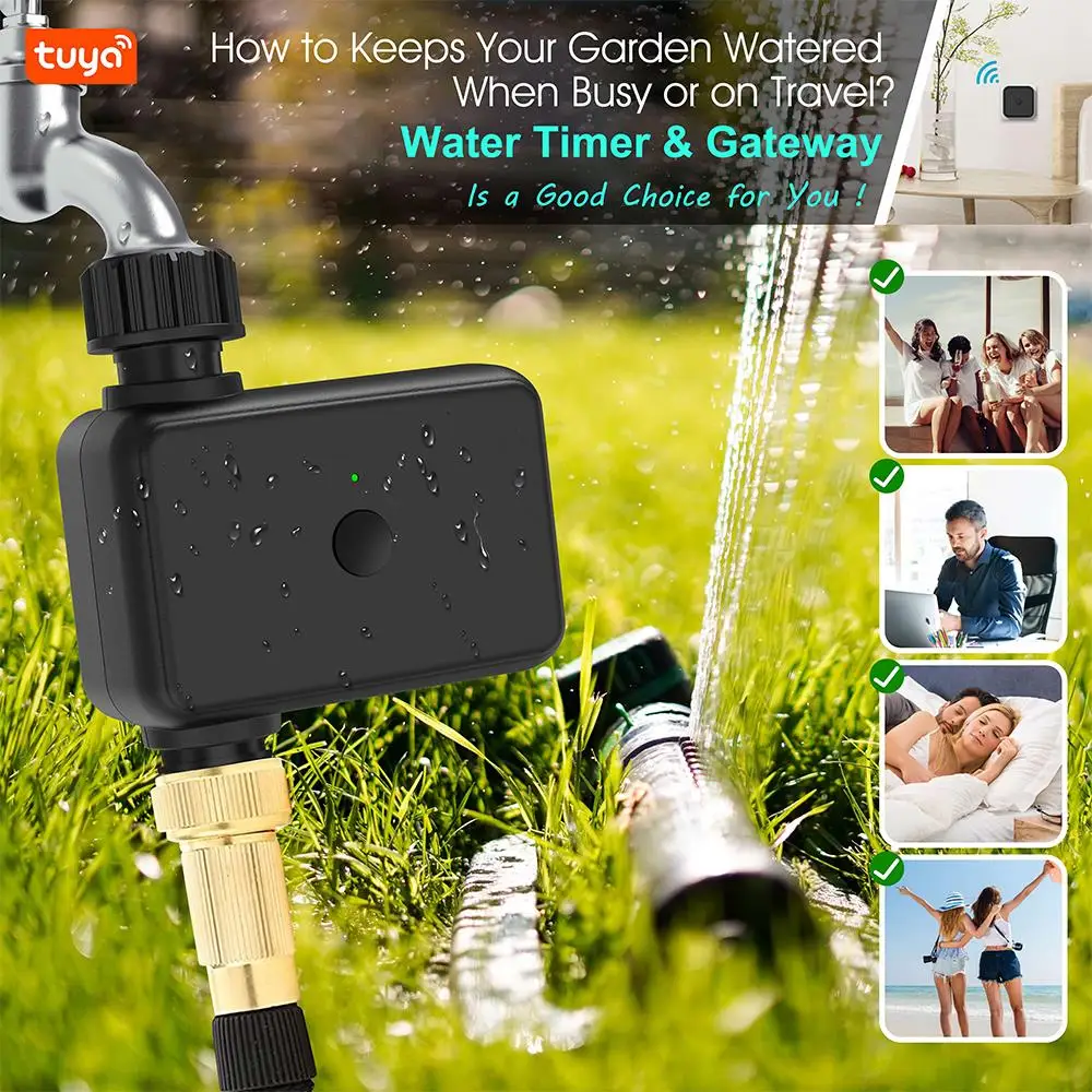 WIFI Bluetooth Timed Irrigation Controller Programmable Automatic Sprinkler Faucet Hose Sprinkler System Outlet Valve Controller