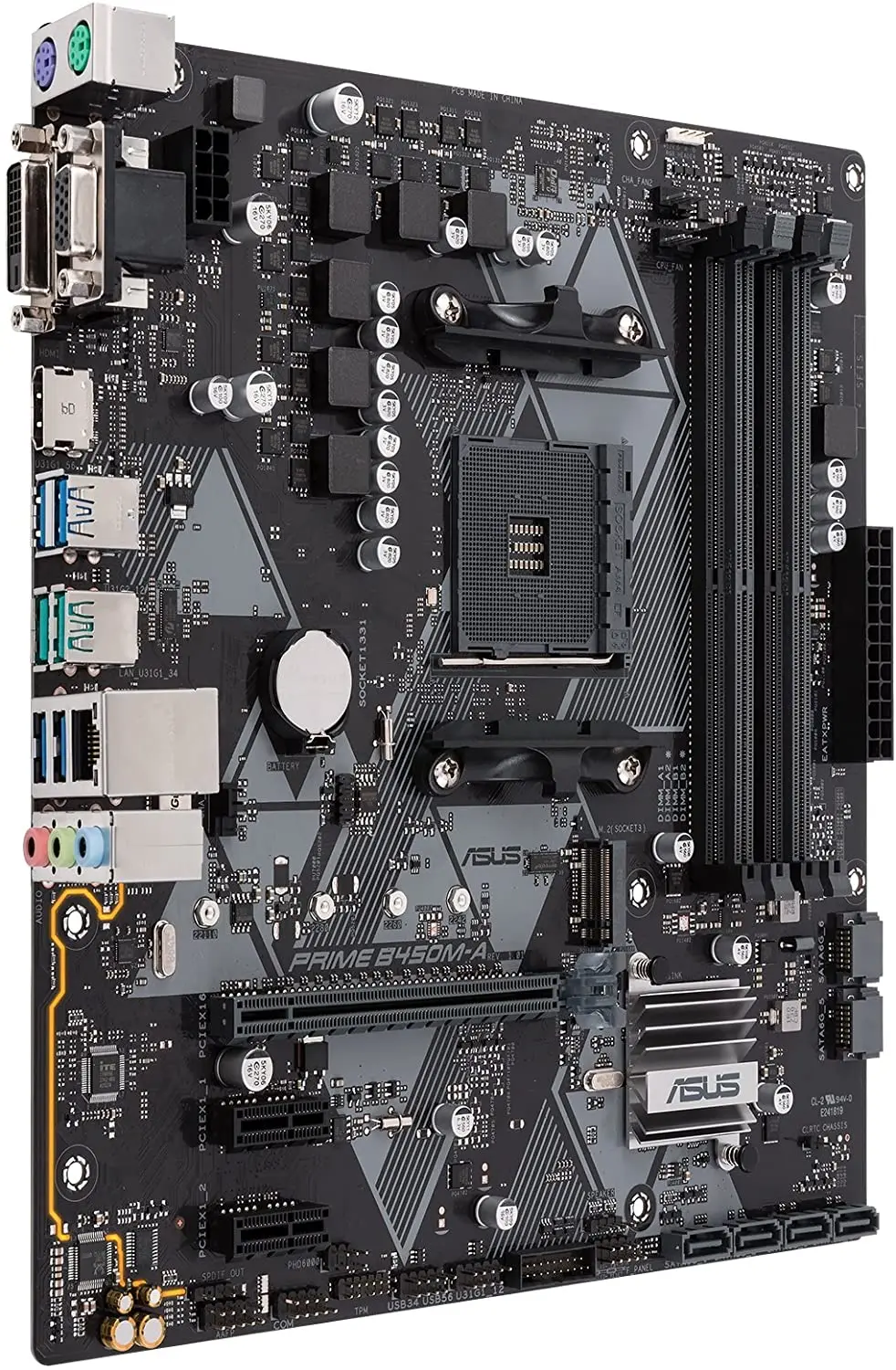 Imagem -04 - Placa-mãe Original Asus Prime B450m-a Soquete Am4 Ddr4 B450 Placa-mãe de Desktop