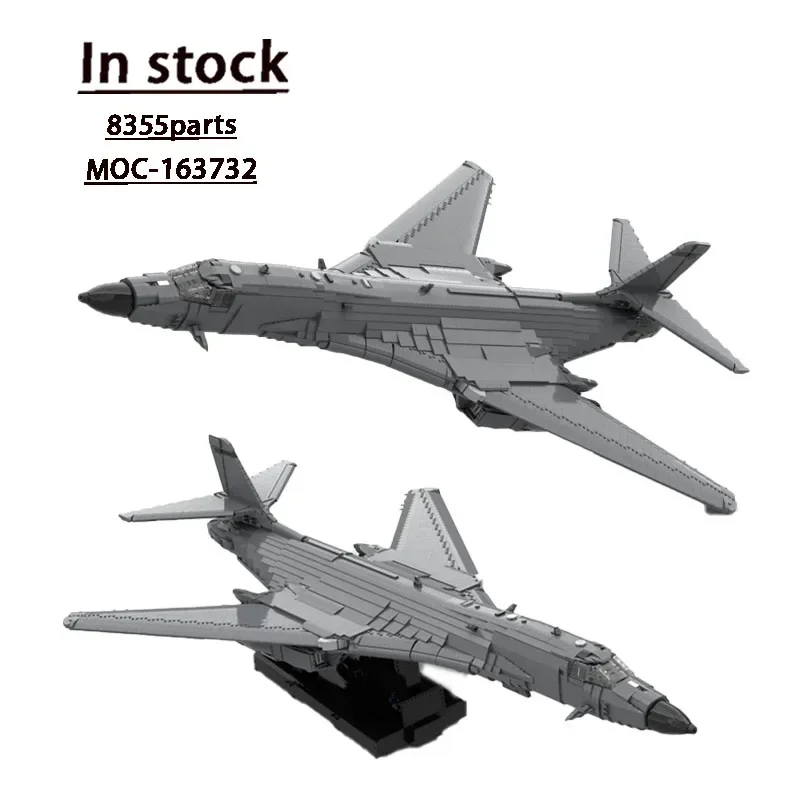 

MOC- 163732 Гигантский военный воздушный истребитель B-1, сборка, строительный блок, модель 8355, детали строительного блока, детская игрушка на день рождения, подарок