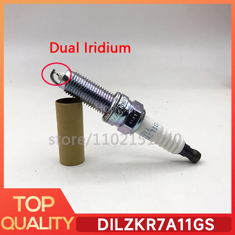 4pcs 12290-R41-L01 DILZKR7A11GS Dual Iridium Spark Plug For Honda Accord Civic Acura ILX MDX 1.8L HRV 12290R40A02 DILZKR7A11GS