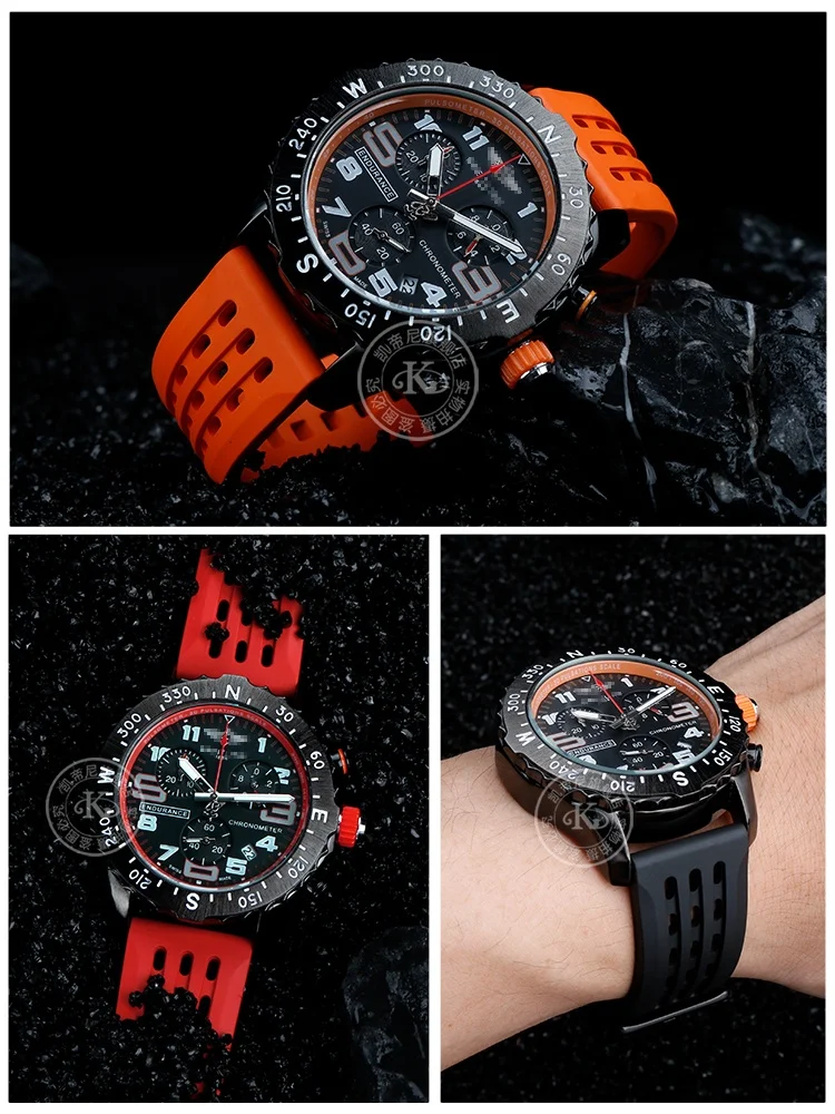 

Waterproof Breathable Fluoro FKM Strap 20/22mm Quick Release for Breitling SuperOcean Sport Band Professional Soft Multi-Color​