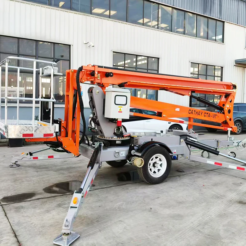 Best-seller CATHAYLIFT Spider Manlifter Telescoping Towable Self Propelled Articulated Boom Lift Hydraulic Drive Aerial Work