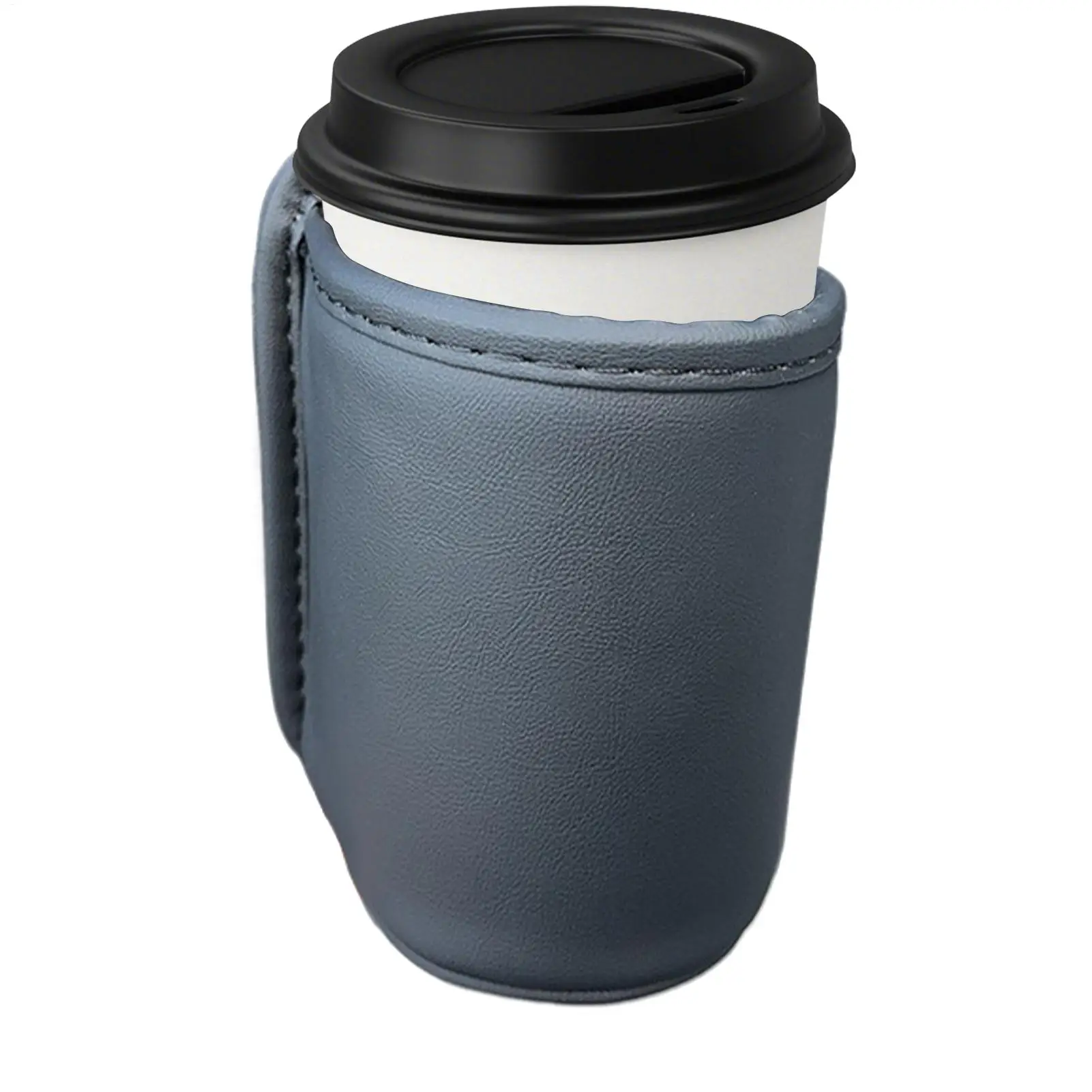 Portavasos de cuero para bebidas automotrices, contenedor de almacenamiento, portavasos para asiento trasero de coche, organizador para accesorios de Interior de coche