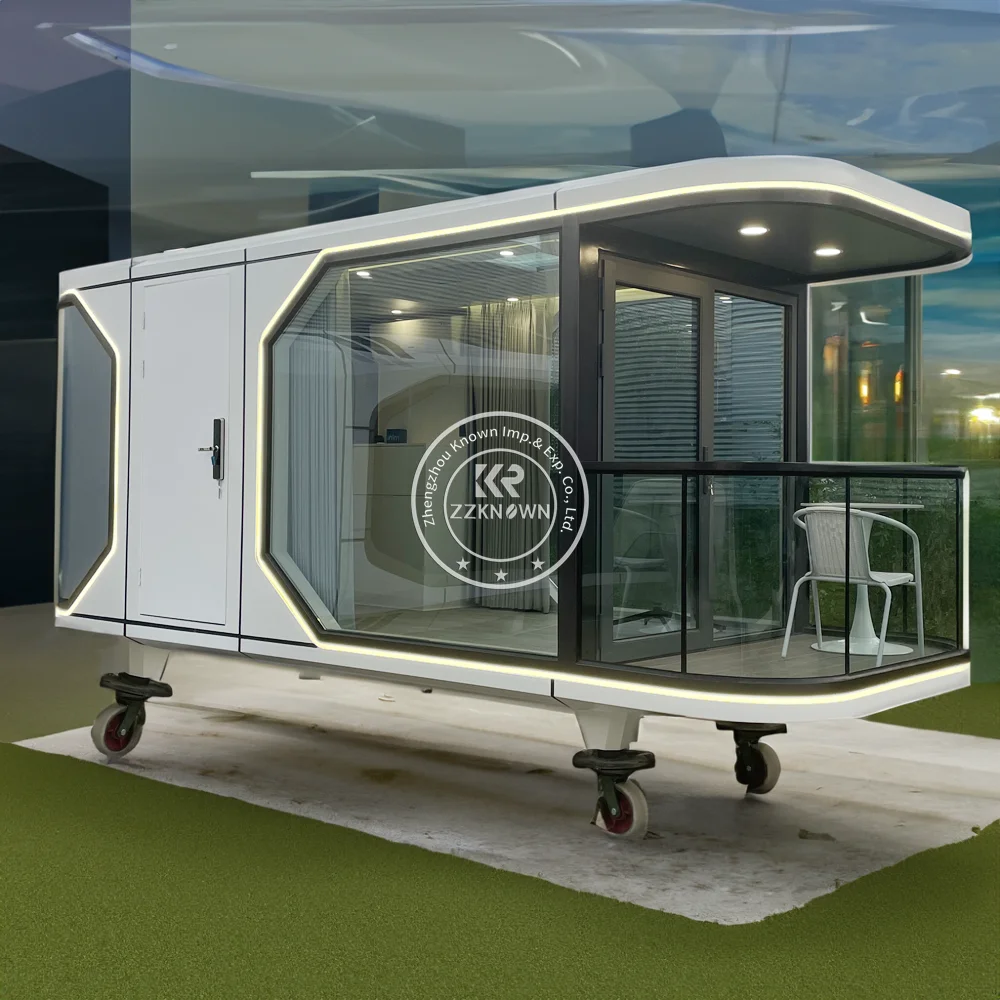 Customized Color Modern Design Luxury Container Villa Capsule Hotel With Light Steel Structure Intelligent System Capsule Room