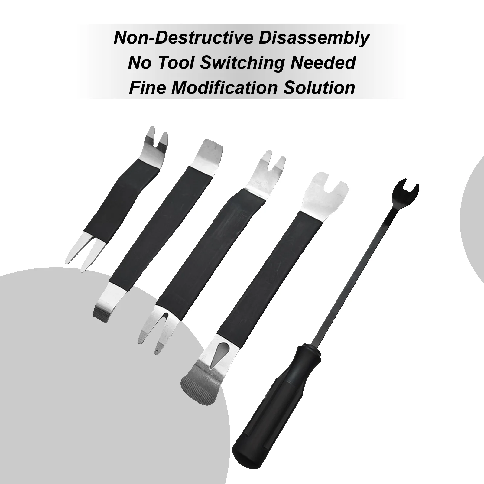 

Car Trim Removal Tool 5 Pieces Labor Saving Universal Repair Kit Car Panel Door Window Remover For Vehicle Dashboard Radio Audio