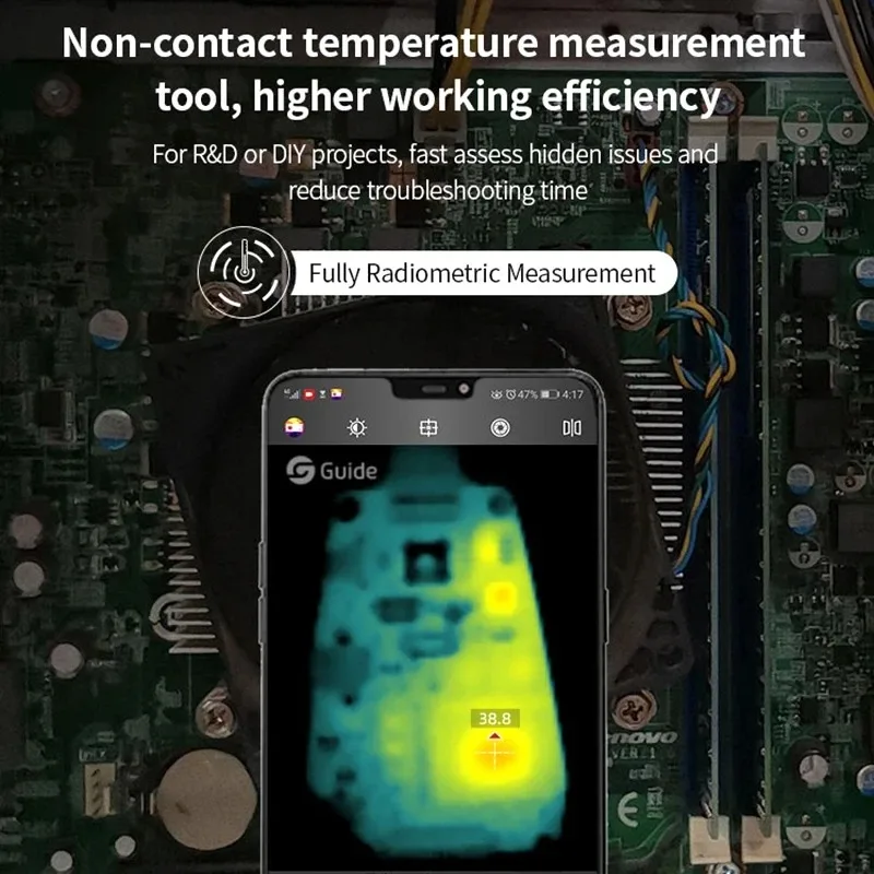 Przewodnik Mobir kamera nocna do obrazowania termicznego powietrza dla telefon z systemem Android typu C IOS kamera noktowizyjna naprawa rurociągu