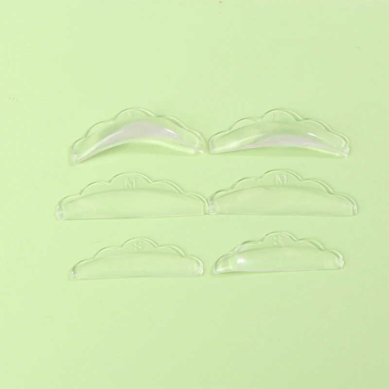 3 Pair Transparent Eyelash Lift Shields Perm Silicone Pads Eyelash 3D Eyelash Extension Tool Accessories