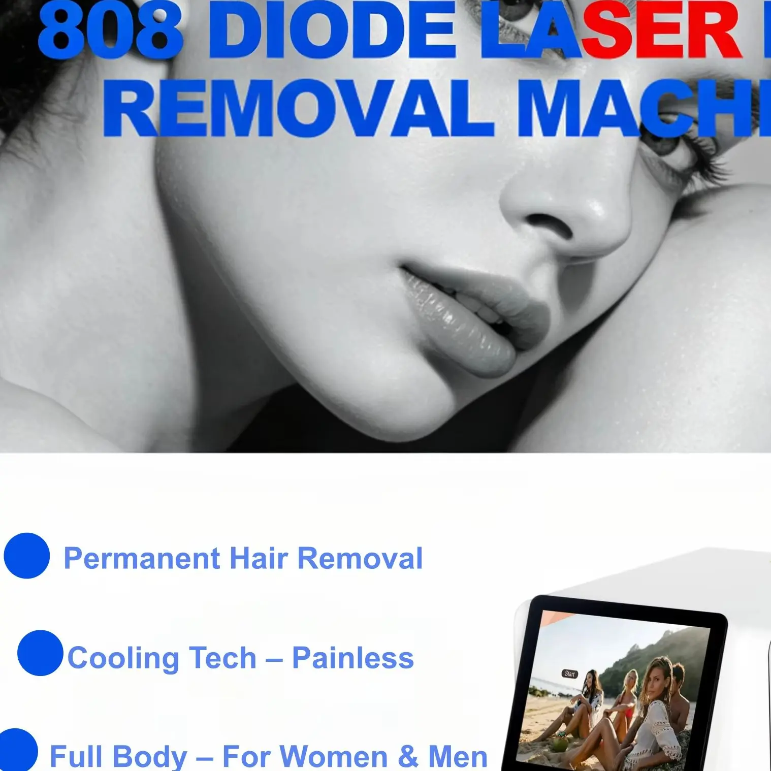 

Диодный лазер для удаления волос 755+808+1064 нм с охлаждением ICE Platinum, безболезненный, для перманентной эпиляции, профессиональный аппарат для салонов красоты