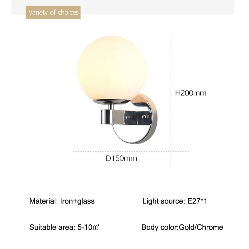 Lámpara de pared nórdica para interiores, lámpara Led creativa para dormitorio, mesita de noche, moderna y sencilla, para sala de estar, pasillo, candelabro de pared