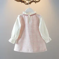 Spring And Autumn New Baby Girl Checkered Dress Korean Style Children'S Long Sleeve Clothes (9 Months -3 Years Old) 4