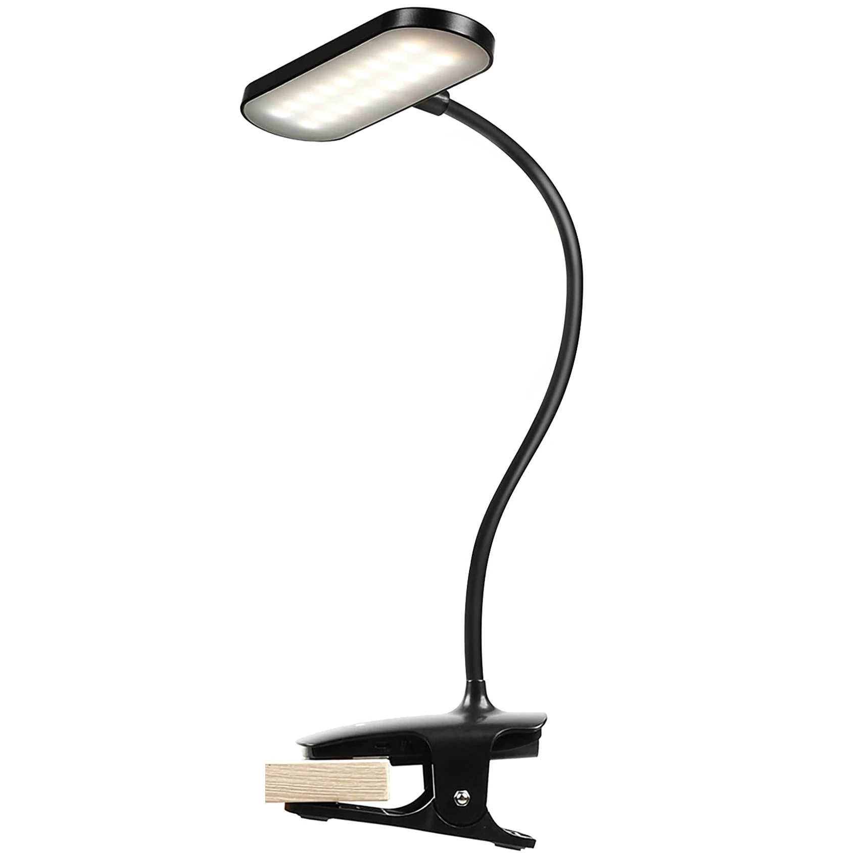 

Reading Light, 36 LED Clip on Light for Bed Headboard, 25 Settings Book Light for Reading in Bed, Clip Desk Lamp Black