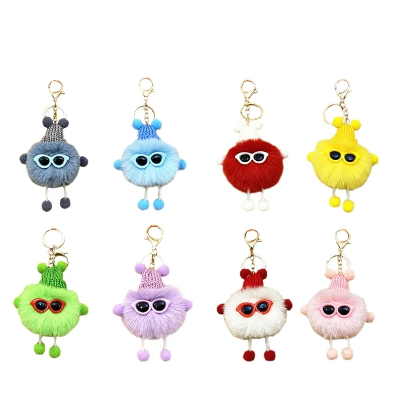 Pompom Keychain Cute Pendant Keychain Cute Keyring Cute Plush Keychain Plush Keyring Fur Balls Keychain Bag Keychain