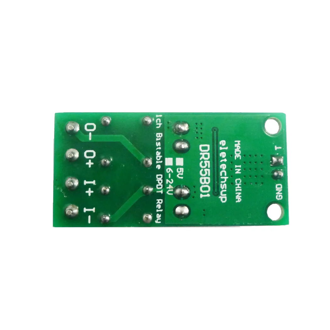DR55B01 DC 5-24V 2A Flip-Flop Latch Self-locking Bistable Reverse Polarity Relay Module Motor Reversible Polarity Switch